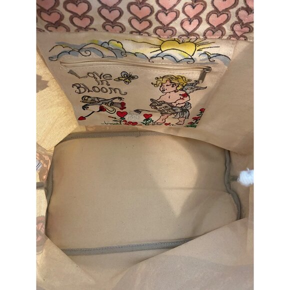 Brighton Love Bloom Heart Print Canvas Tote Bag - Picture 4 of 10